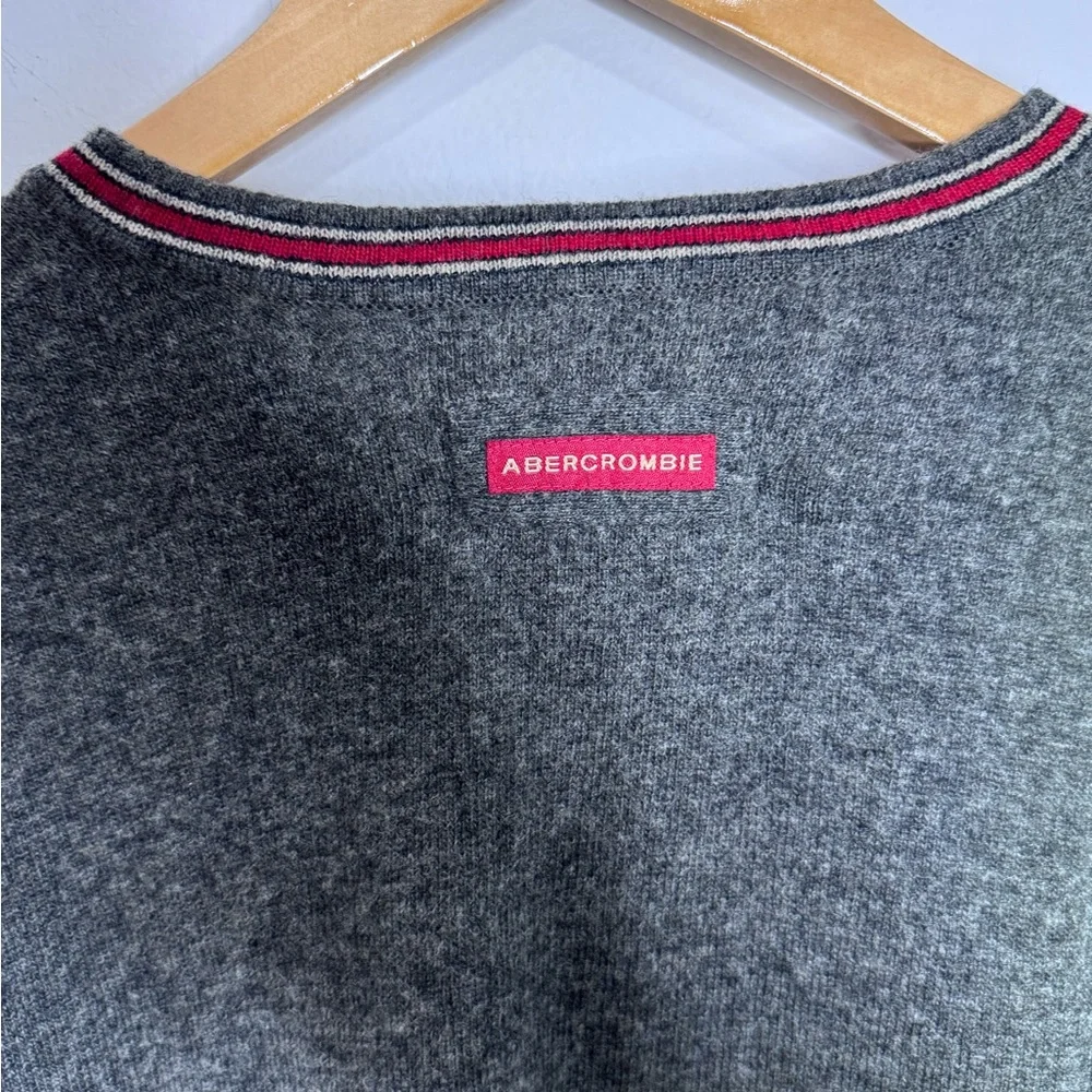 Vintage Abercrombie & Fitch Wool Blend Ringer Sweater Academia Preppy XL Y2K